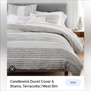 WEST ELM CANDLEWICK KING DUVET